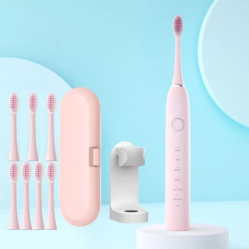 Electric Toothbrush Sonic - 성인용 USB 충전식 초음파 칫솔, 4/8