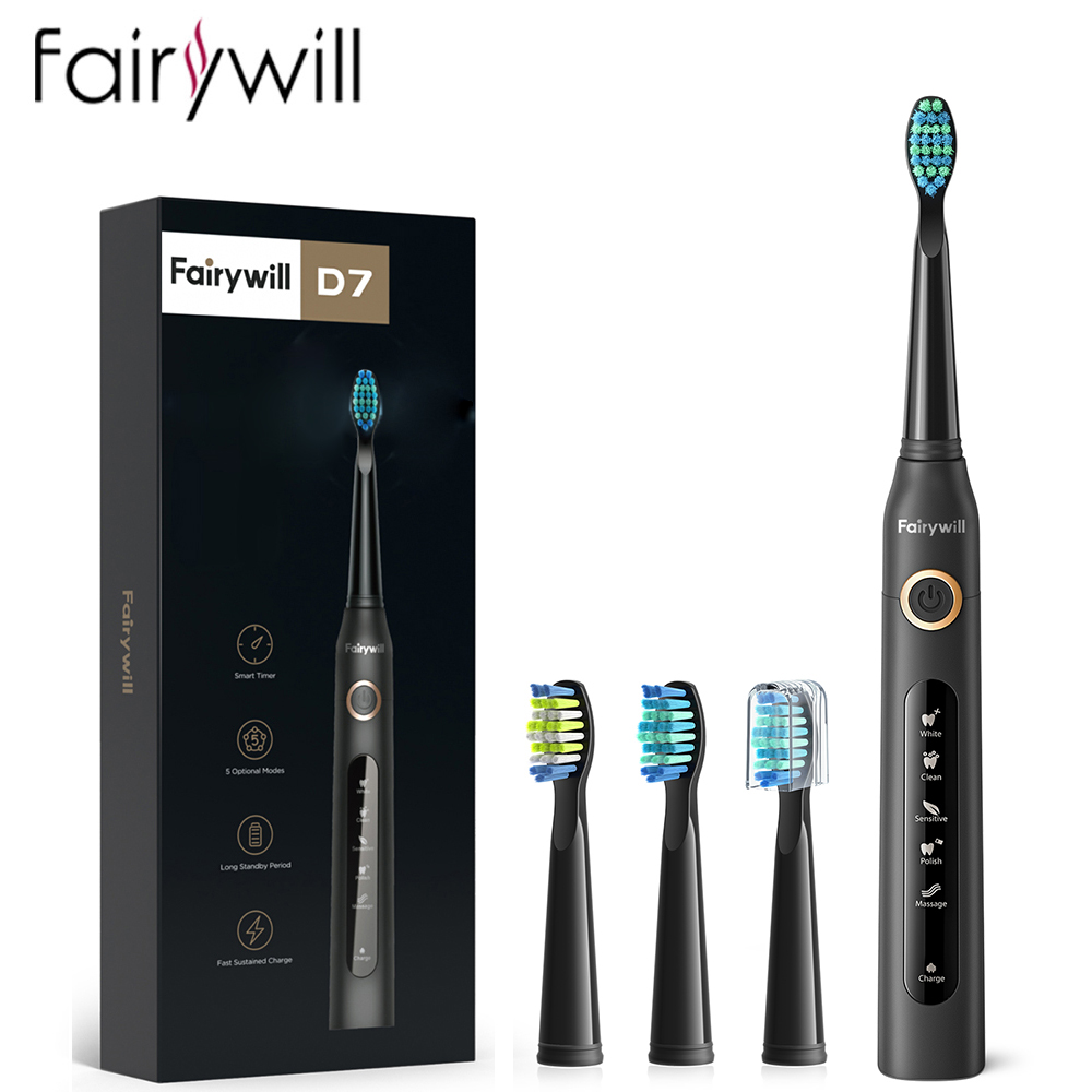 Electric Toothbrush Sonic - Fairywill 성인용 전기 음파 칫솔, USB