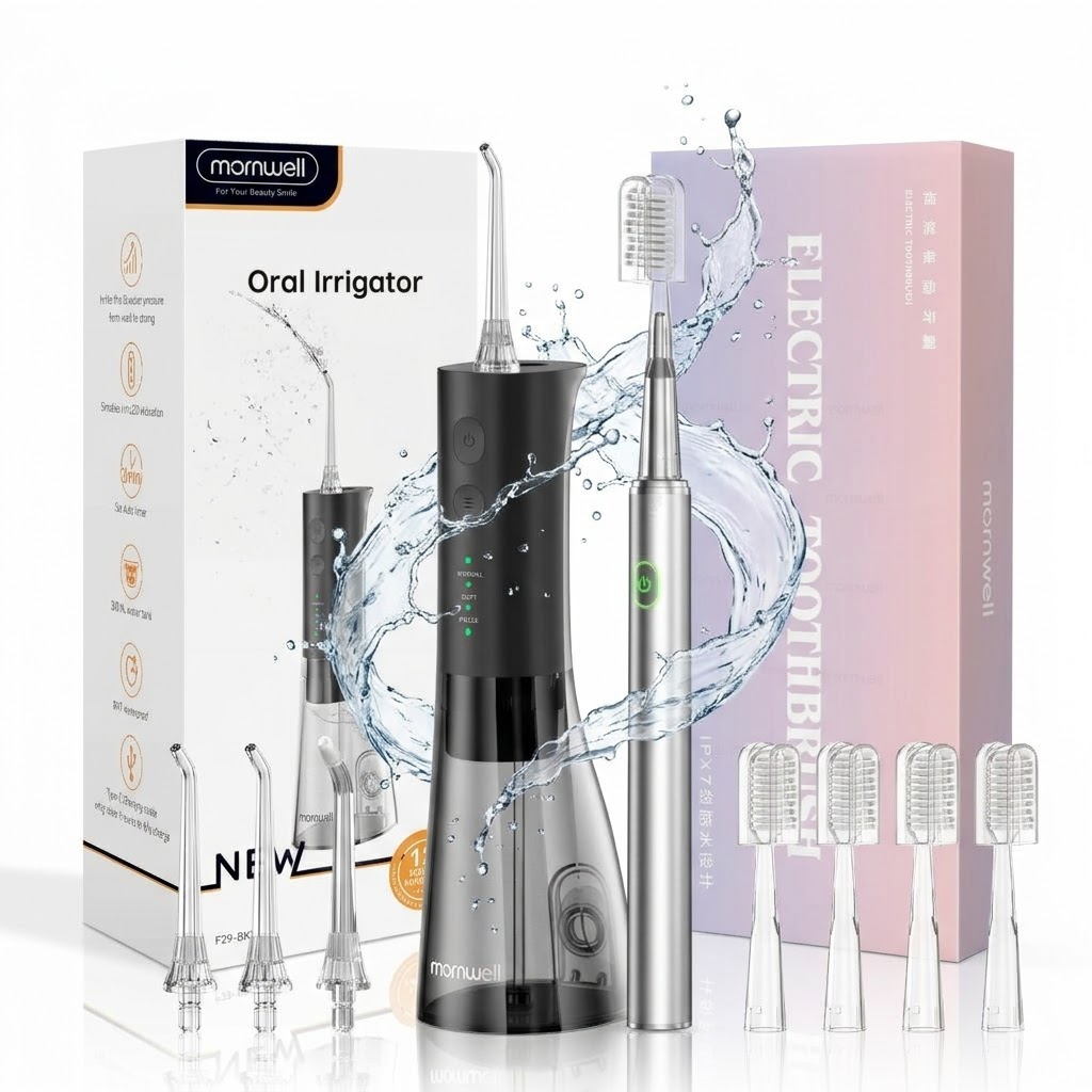 Electric Toothbrush Sonic - 전동 칫솔과 워터 플로서가 결합된 세트,