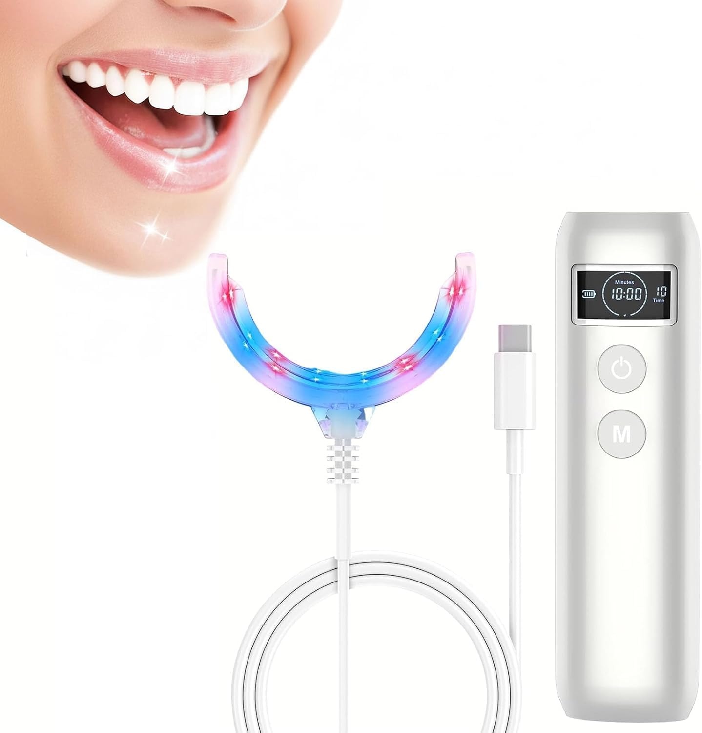 Teeth Whitening Yellow Teeth - 치아 미백 가속기 램프 블루&레드 라이트