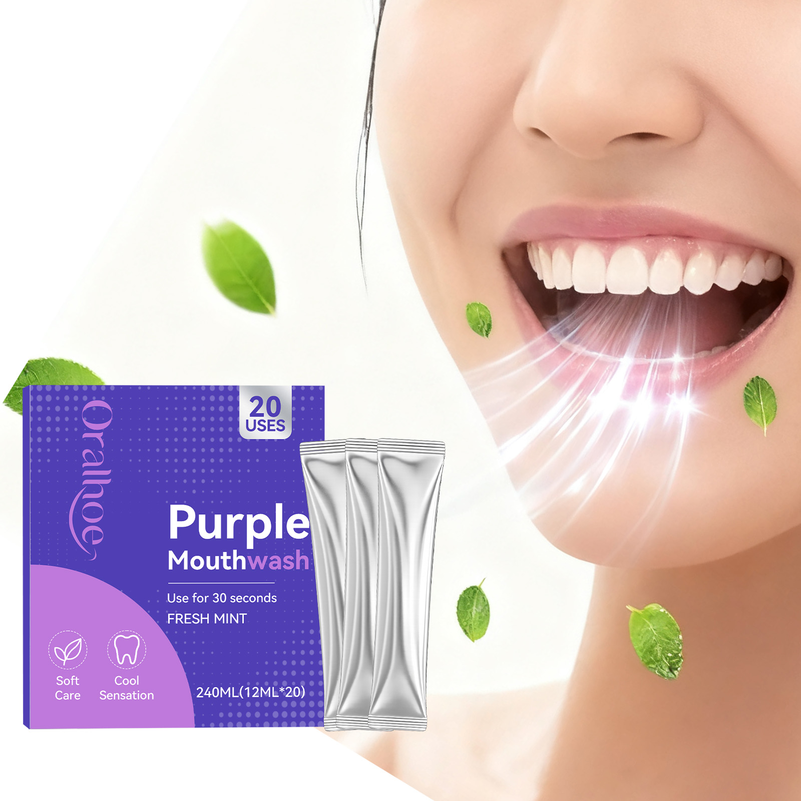 20개입, 보라색 구강 청결제, 치아 미백 효과, 누런 - Teeth Whitening Yellow Teeth 리뷰 및 가격