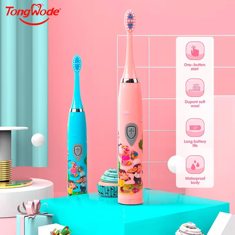 어린이 소닉 전동 칫솔 어린이를위한 다채로운 만화 US - Electric Toothbrush Sonic 리뷰 및 가격