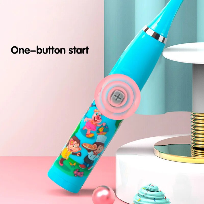 어린이 소닉 전동 칫솔 어린이를위한 다채로운 만화 US - Electric Toothbrush Sonic 리뷰 및 가격