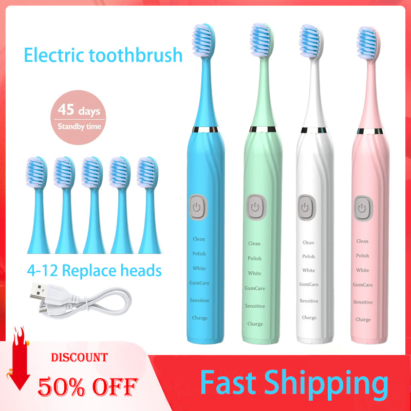 성인용 소닉 전동 칫솔 청소 브러시 ​​자동 충전식 부 - Electric Toothbrush Sonic 리뷰 및 가격
