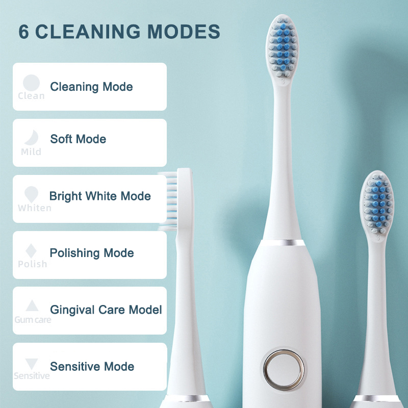성인용 USB 충전식 초음파 칫솔, 4/8 교체 헤드, - Electric Toothbrush Sonic 리뷰 및 가격