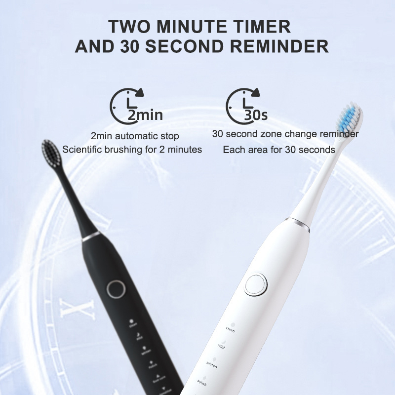 성인용 USB 충전식 초음파 칫솔, 4/8 교체 헤드, - Electric Toothbrush Sonic 리뷰 및 가격