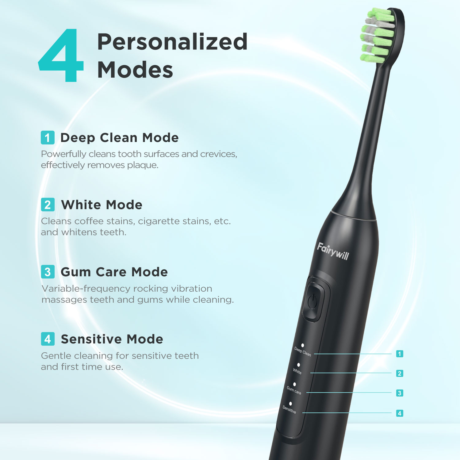 Fairywill 전기 음파 칫솔 FW-Y05 USB  - Electric Toothbrush Sonic 리뷰 및 가격