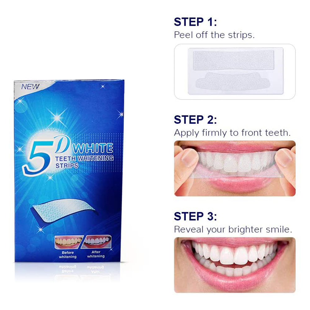 5D 화이트 치아 미백 스트립 미백 젤 화이트 스트립  - Teeth Whitening In Office 리뷰 및 가격