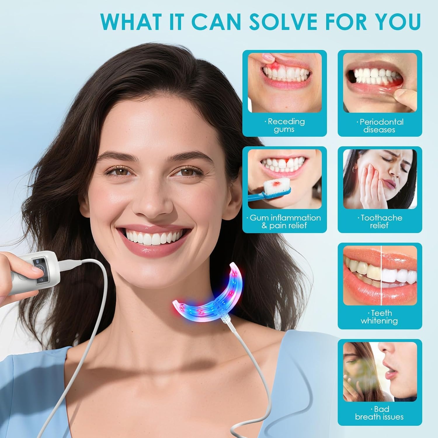 치아 미백 가속기 램프 블루&레드 라이트 LED 구강  - Teeth Whitening Yellow Teeth 리뷰 및 가격