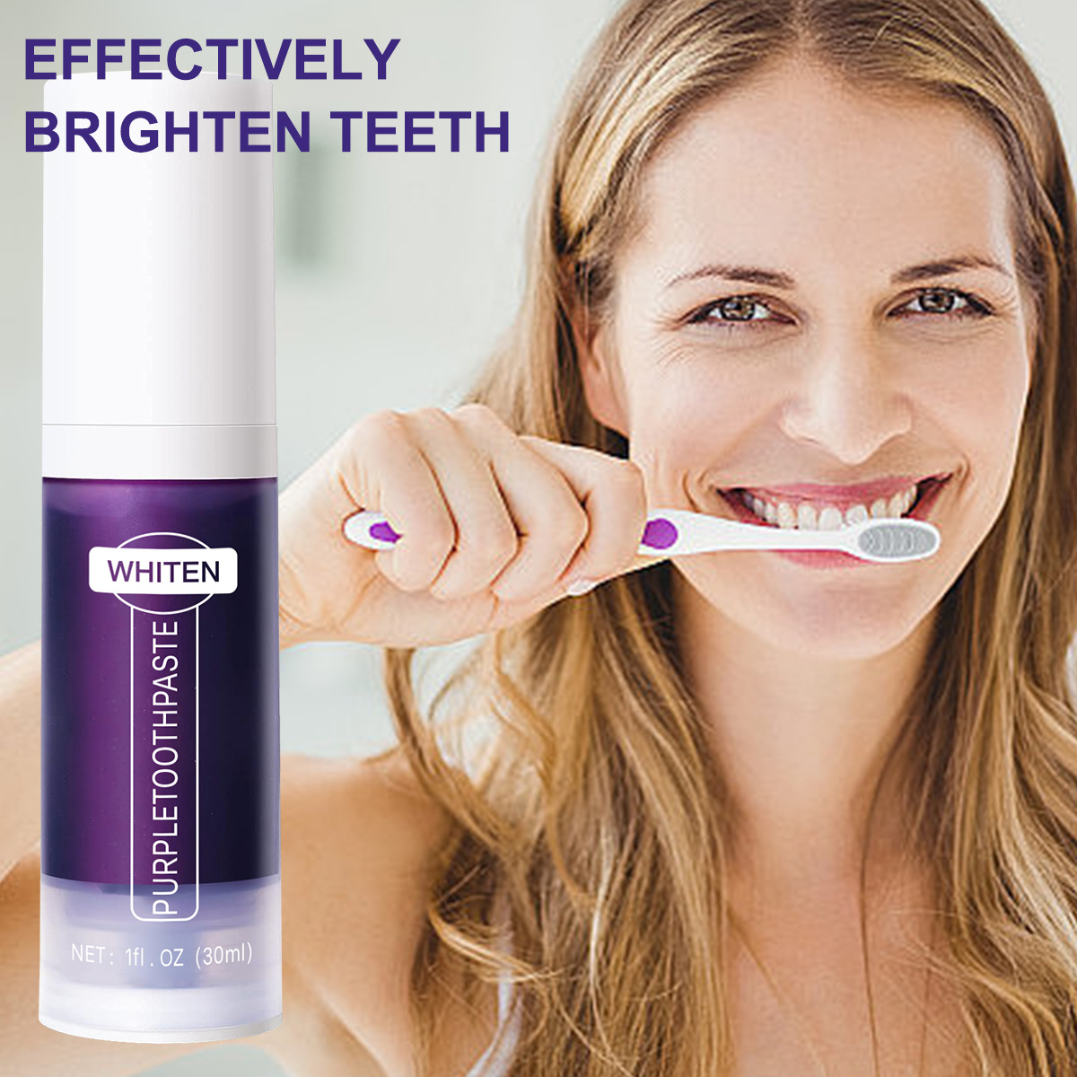 퍼플 치약 컬러 코렉터 세럼 - 치아 미백 효과 증진, - Teeth Whitening Yellow Teeth 리뷰 및 가격